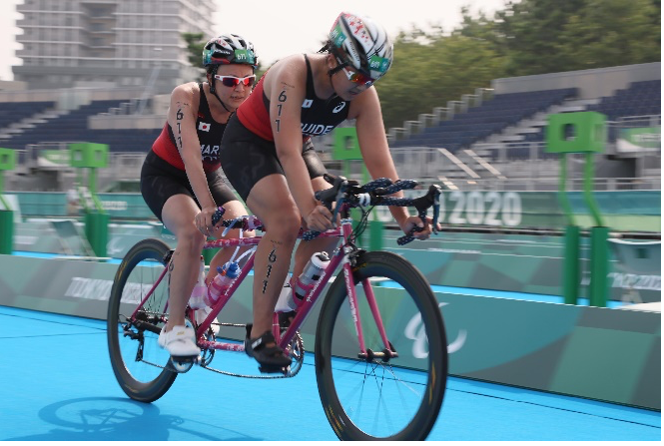 レース後に父と